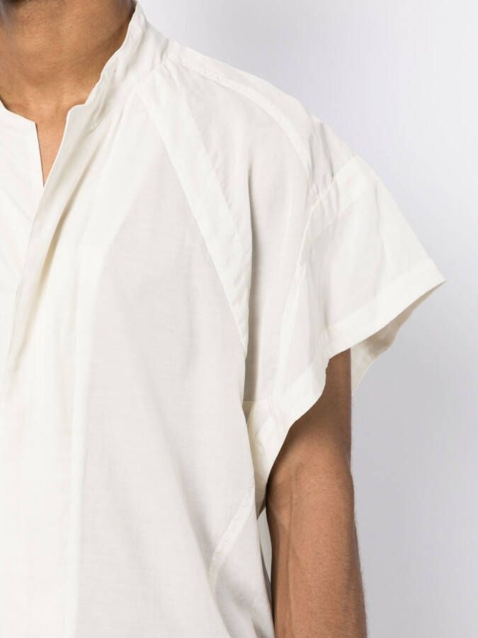 Julius Overhemd met opstaande kraag Wit