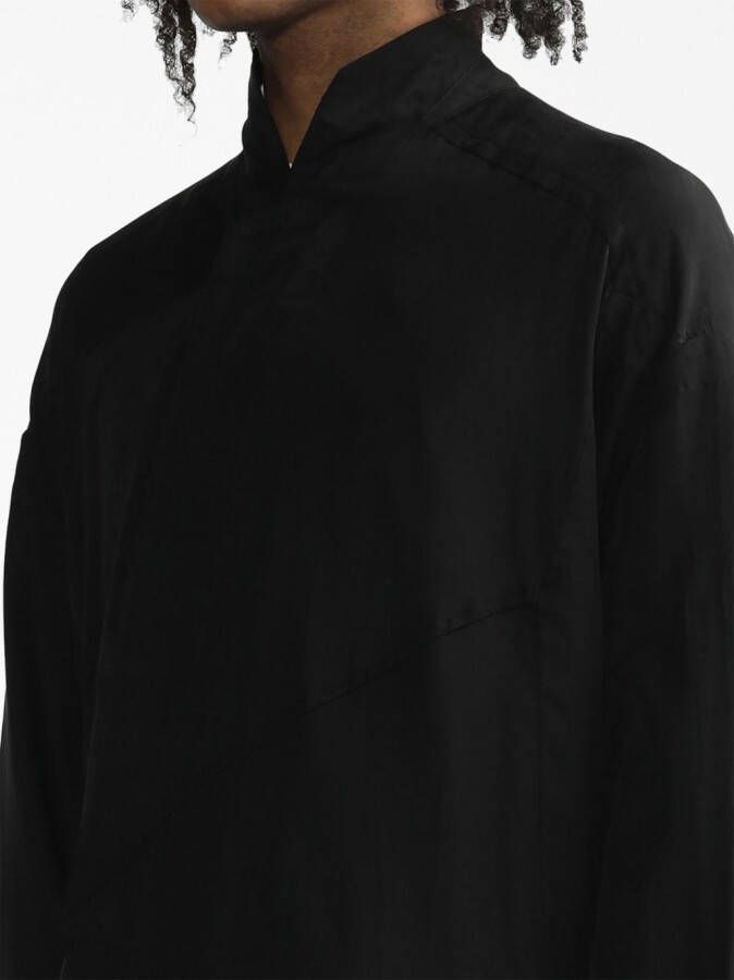 Julius Overhemd met opstaande kraag Zwart