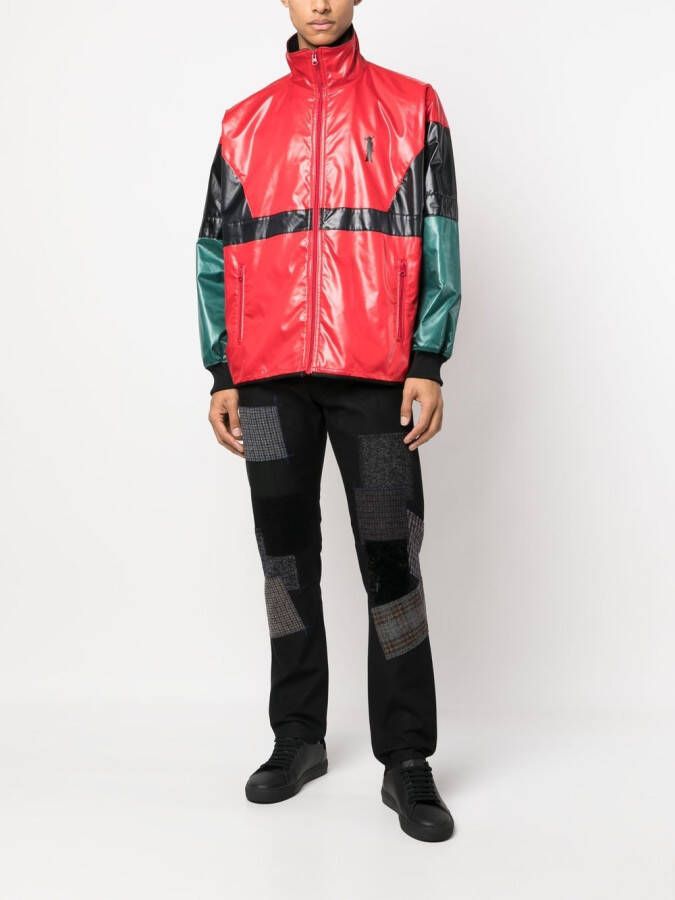 Junya Watanabe MAN Windjack met colourblocking Rood