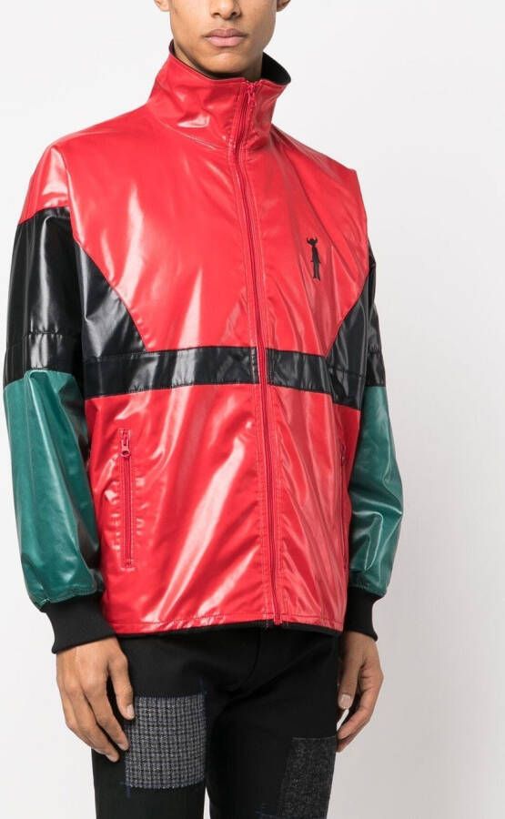 Junya Watanabe MAN Windjack met colourblocking Rood