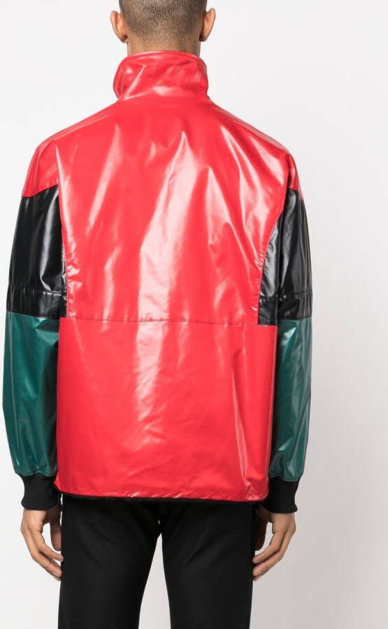 Junya Watanabe MAN Windjack met colourblocking Rood