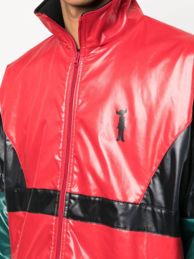 Junya Watanabe MAN Windjack met colourblocking Rood