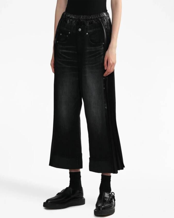 Junya Watanabe Jeans met wijde pijpen Zwart