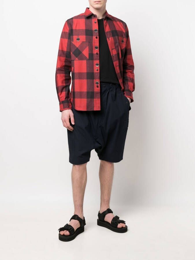 Junya Watanabe MAN Geruit overhemd Rood