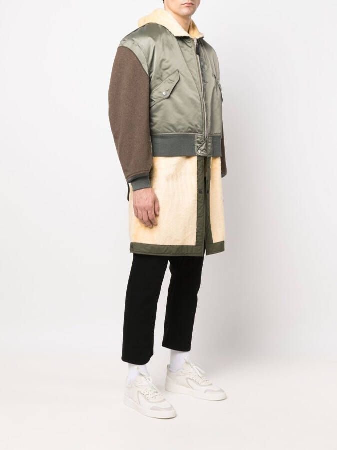 Junya Watanabe MAN Jas met vlakken Groen