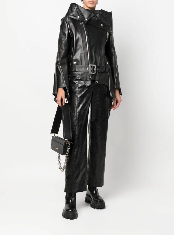 Junya Watanabe Leren jack Zwart