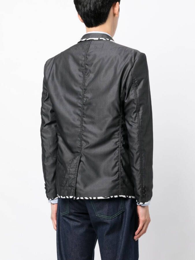 Junya Watanabe MAN Blazer met contrasterend stiksel Zwart