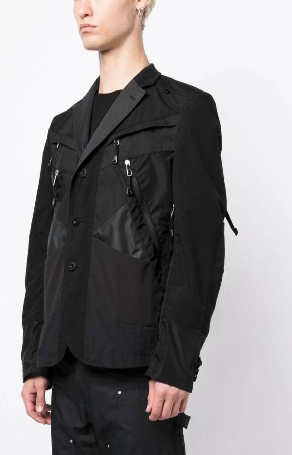 Junya Watanabe MAN Blazer met enkele rij knopen Zwart