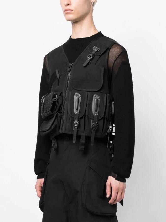 Junya Watanabe MAN Bodywarmer met V-hals Zwart