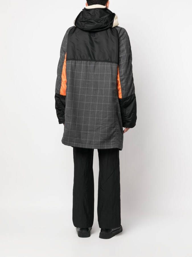 Junya Watanabe MAN Jas met patchwork Grijs