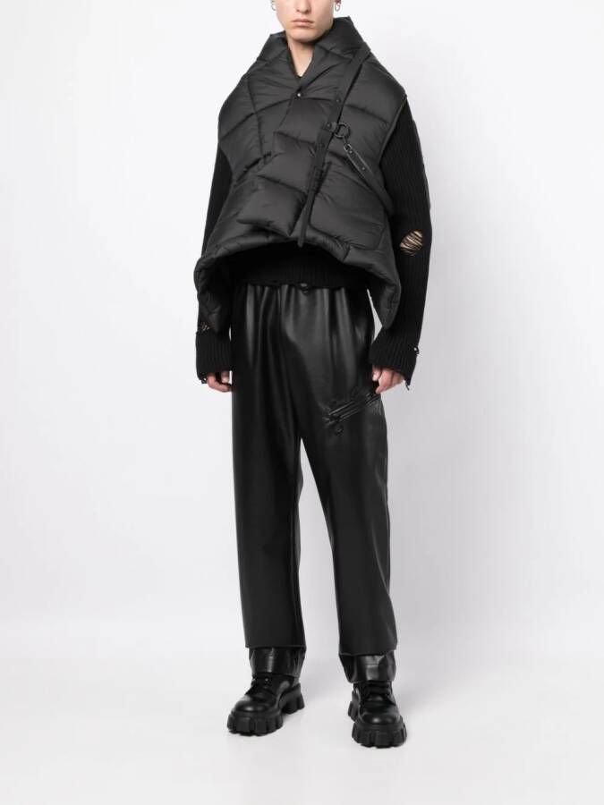 Junya Watanabe MAN Cropped bodywarmer Zwart
