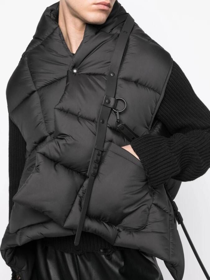 Junya Watanabe MAN Cropped bodywarmer Zwart