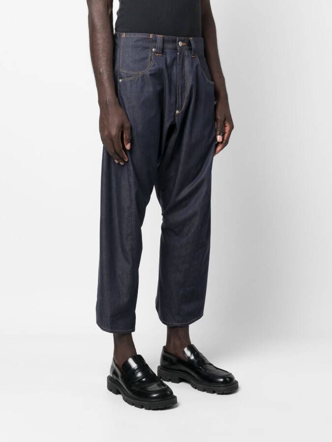 Junya Watanabe MAN Jeans met verlaagd kruis Blauw