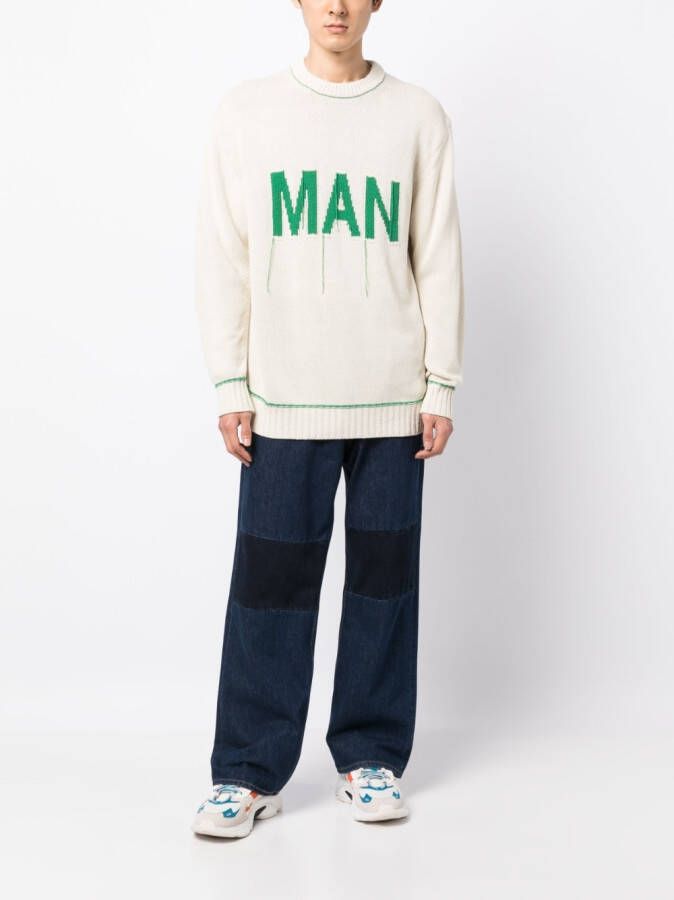 Junya Watanabe MAN Gebreide sweater Beige