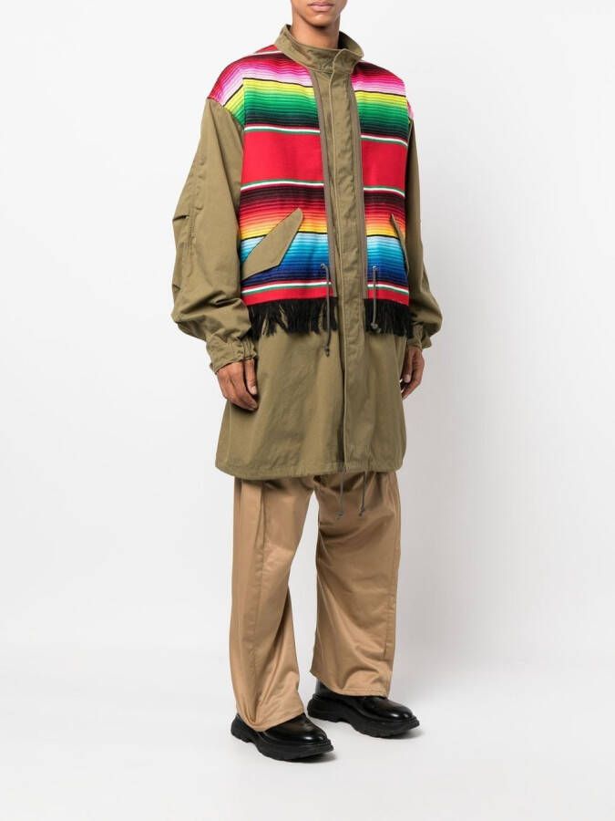 Junya Watanabe MAN Jas met vlakken Groen