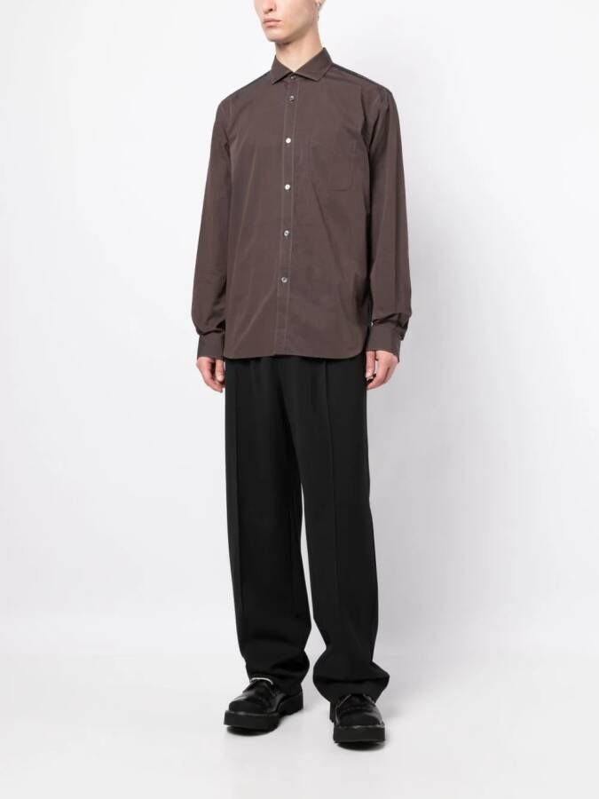 Junya Watanabe MAN Katoenen overhemd Bruin