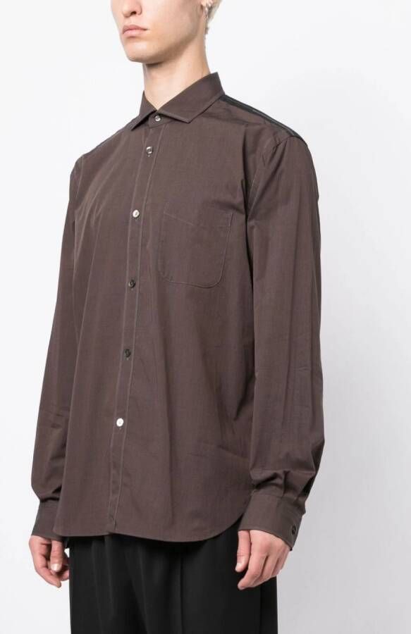 Junya Watanabe MAN Katoenen overhemd Bruin