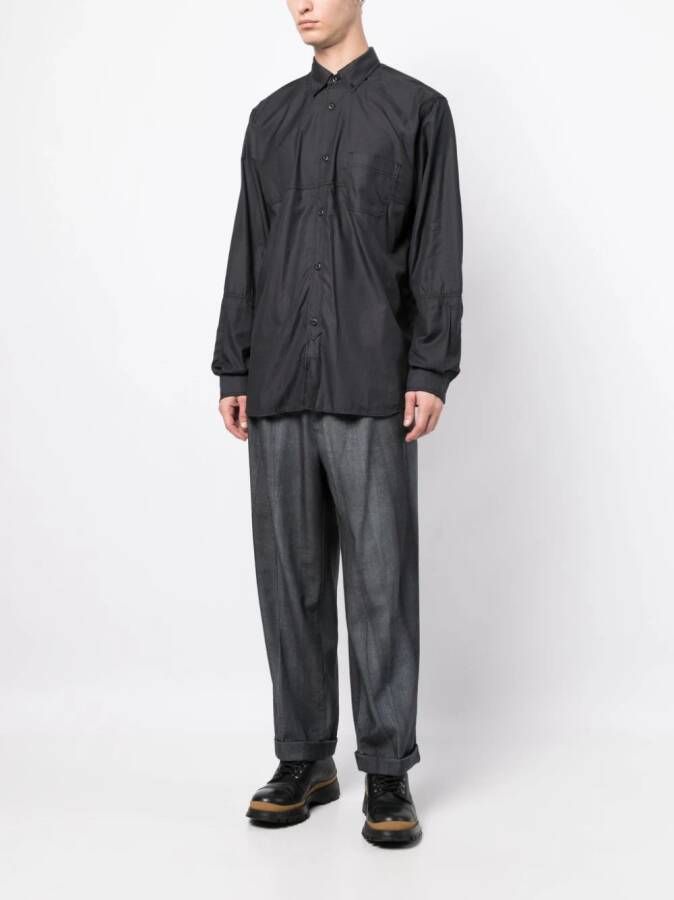 Junya Watanabe MAN Katoenen overhemd Zwart