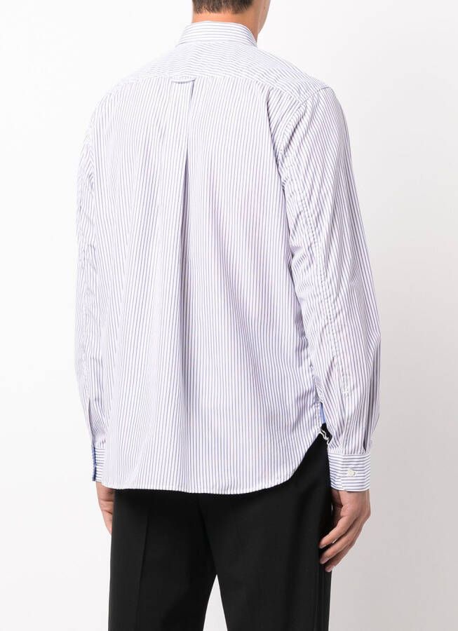 Junya Watanabe MAN Overhemd met patchwork Blauw