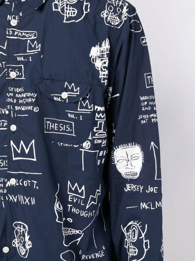Junya Watanabe MAN Overhemd met print Blauw