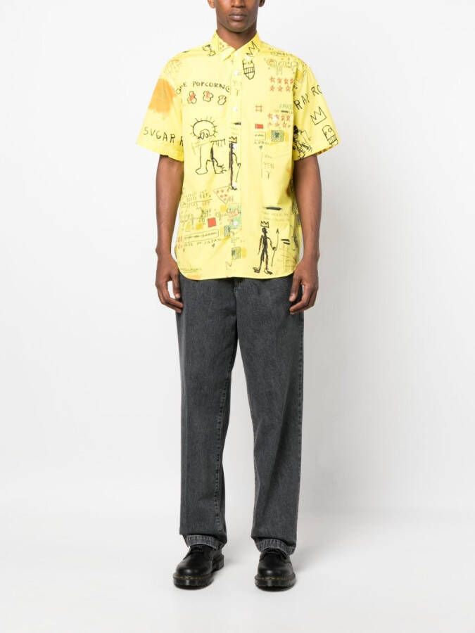 Junya Watanabe MAN Overhemd met print Geel