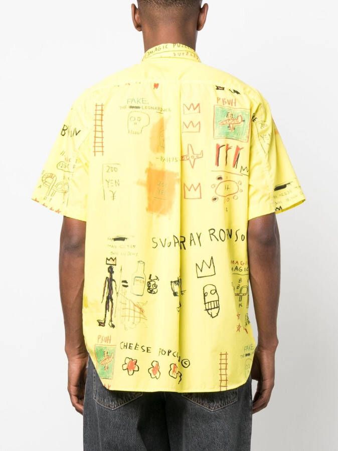 Junya Watanabe MAN Overhemd met print Geel