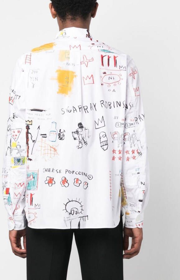 Junya Watanabe MAN Overhemd met print Wit