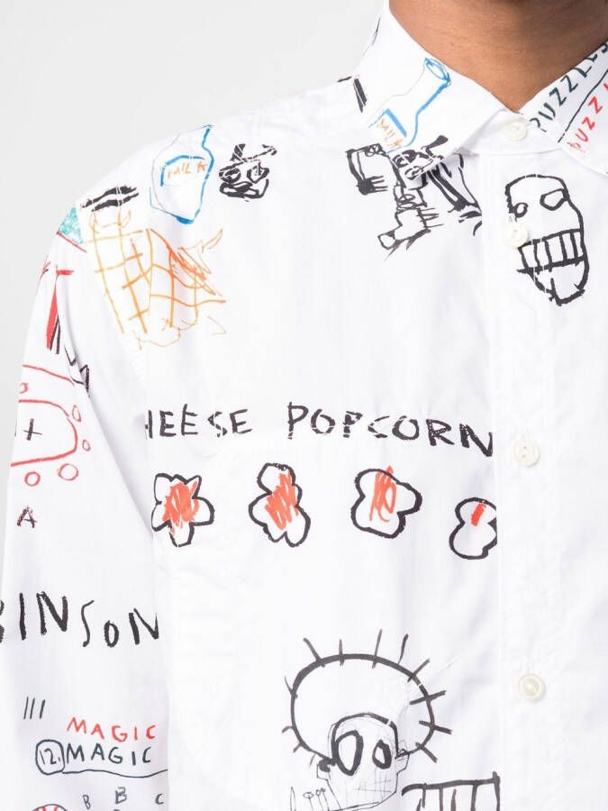 Junya Watanabe MAN Overhemd met print Wit