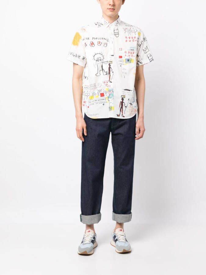 Junya Watanabe MAN Overhemd met print Wit