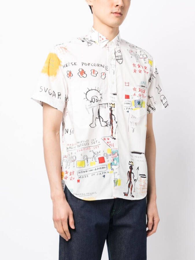 Junya Watanabe MAN Overhemd met print Wit