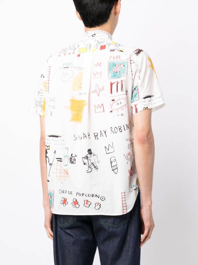 Junya Watanabe MAN Overhemd met print Wit