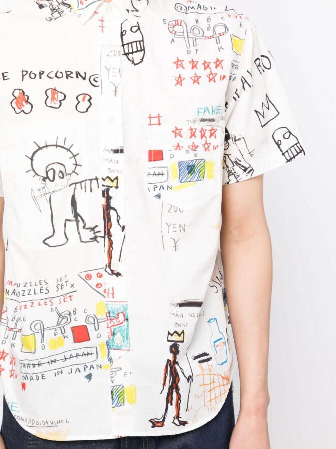 Junya Watanabe MAN Overhemd met print Wit