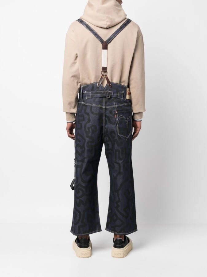 Junya Watanabe MAN Broek met wijde pijpen Blauw