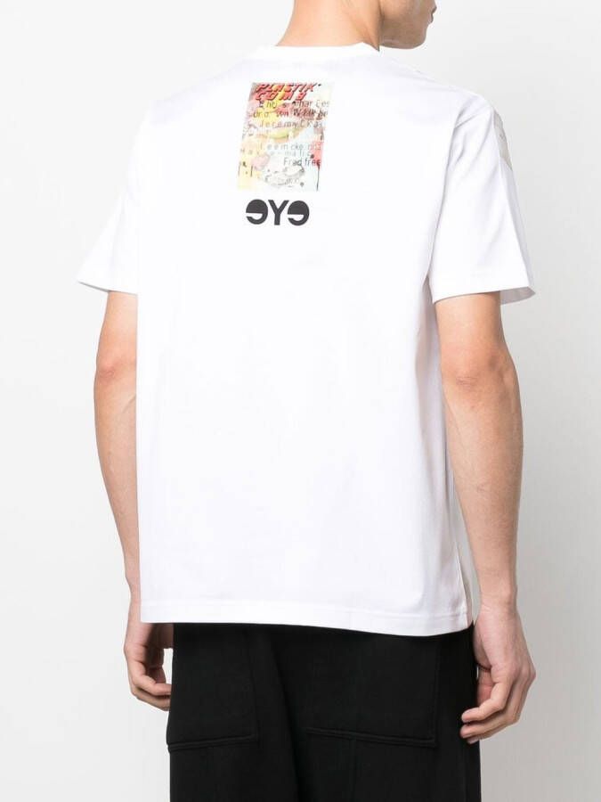 Junya Watanabe MAN T-shirt met grafische print Wit