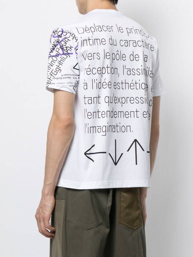 Junya Watanabe MAN T-shirt met print Wit