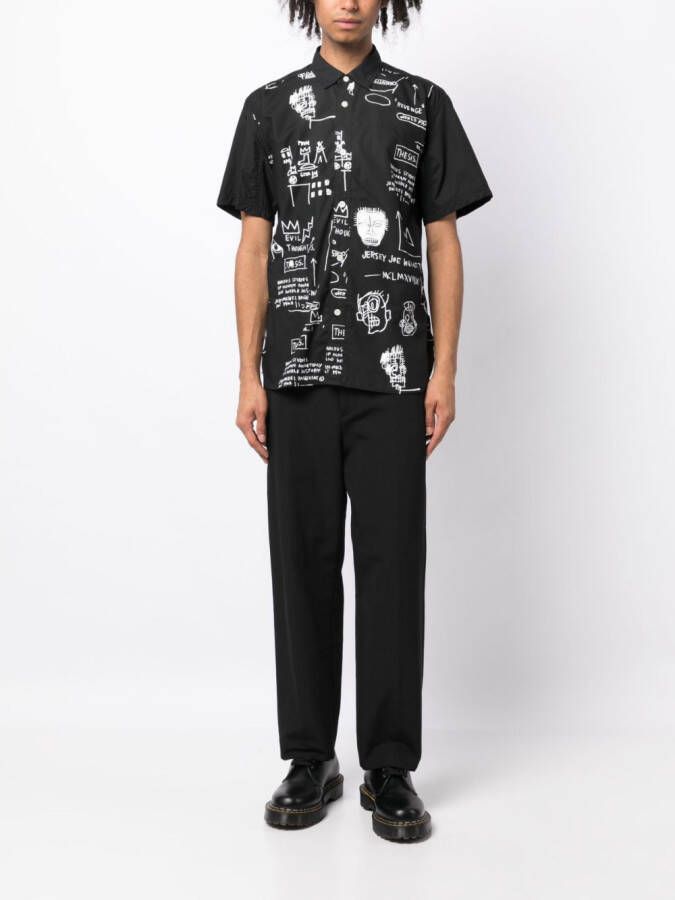 Junya Watanabe MAN x Jean-Michel Basquiat overhemd met print Zwart