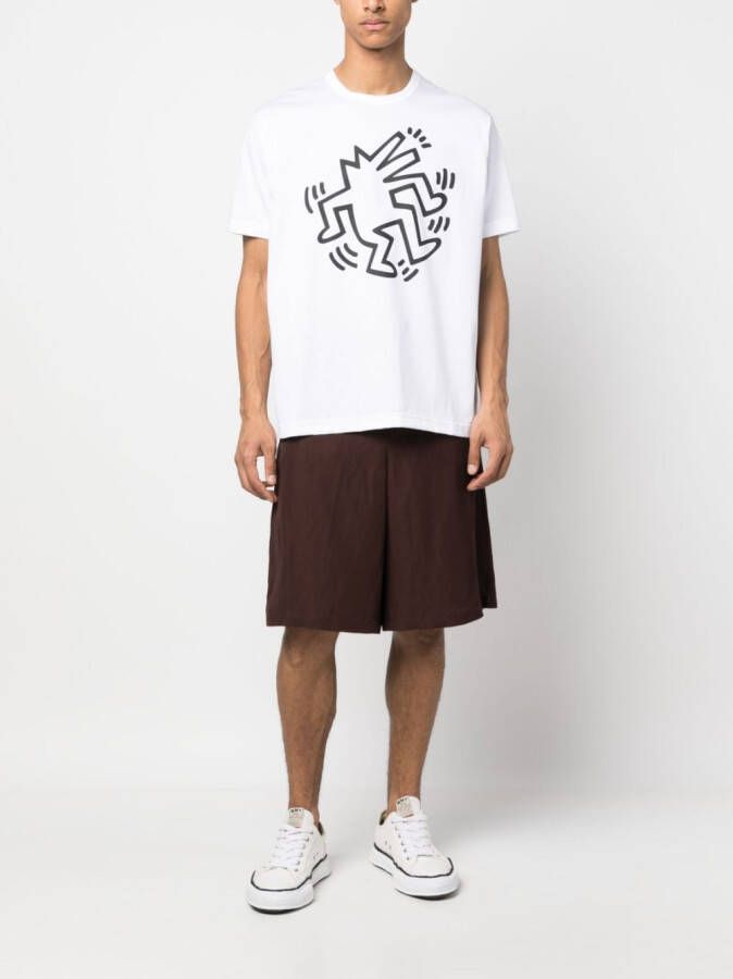 Junya Watanabe MAN x Keith Haring T-shirt van biologisch katoen Wit