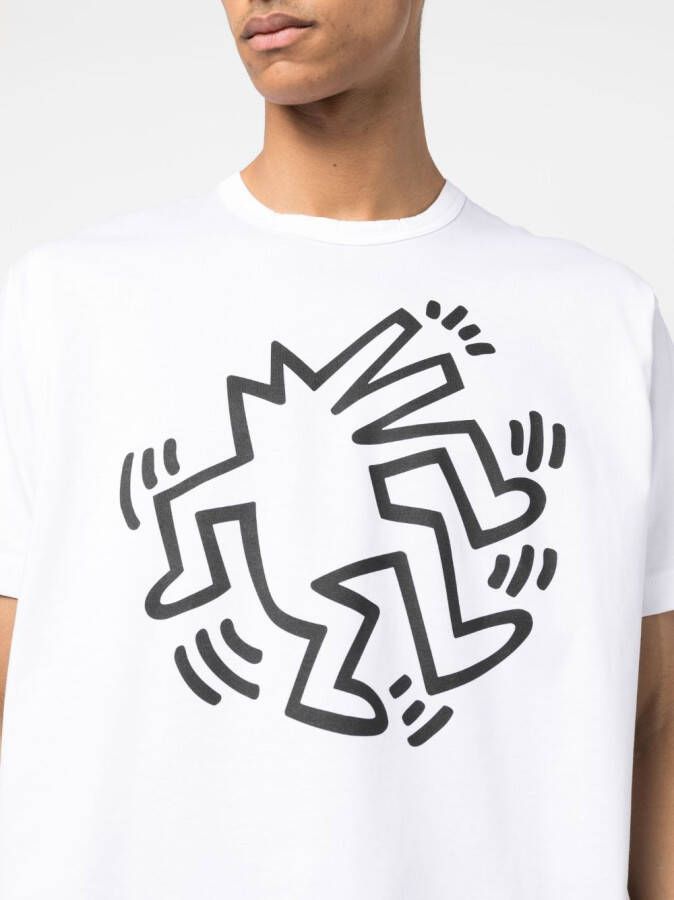 Junya Watanabe MAN x Keith Haring T-shirt van biologisch katoen Wit