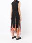 Junya Watanabe Midi-jurk met bloemenprint Zwart - Thumbnail 4