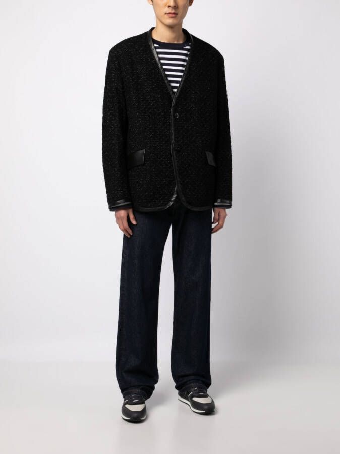 Junya Watanabe MAN Jack met enkele rij knopen Zwart