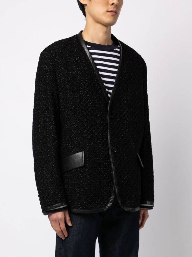 Junya Watanabe MAN Jack met enkele rij knopen Zwart