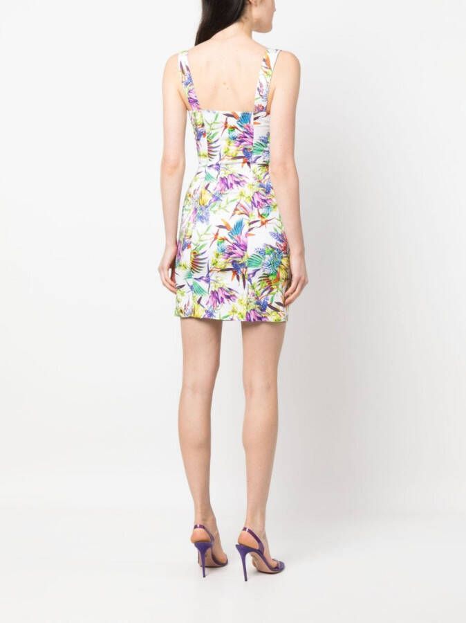 Just Cavalli Mini-jurk met bloemenprint Wit