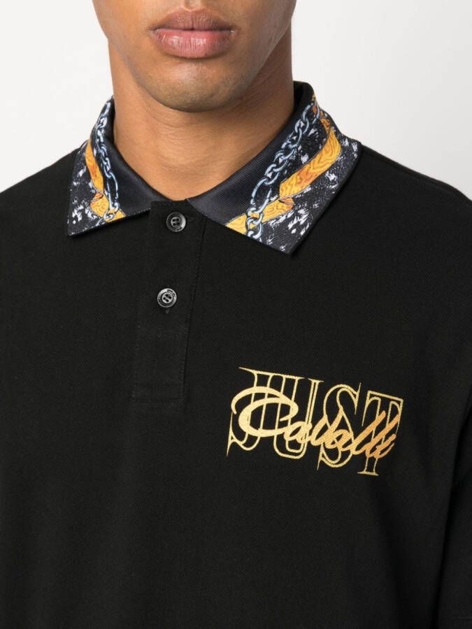 Just Cavalli Poloshirt met logoprint Zwart