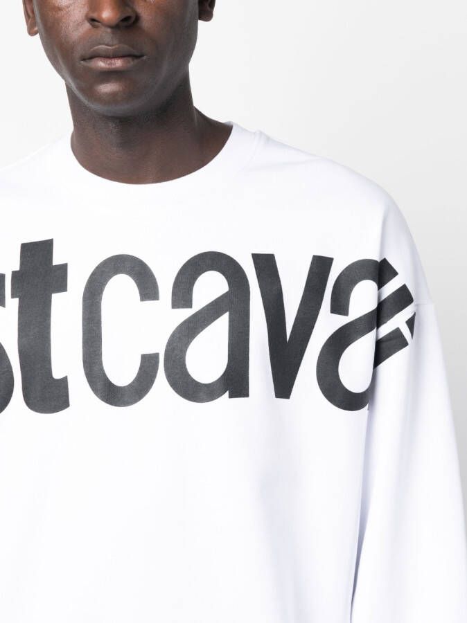 Just Cavalli Sweater met logoprint Wit