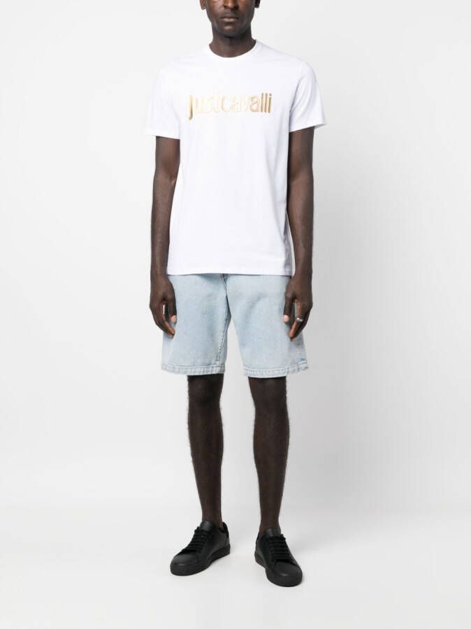 Just Cavalli T-shirt met logoprint Wit