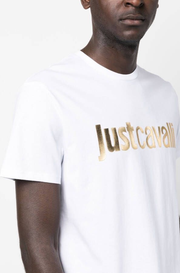 Just Cavalli T-shirt met logoprint Wit