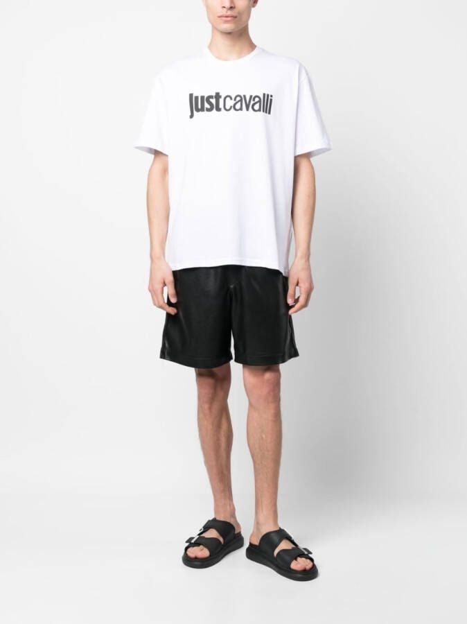 Just Cavalli T-shirt met logoprint Wit