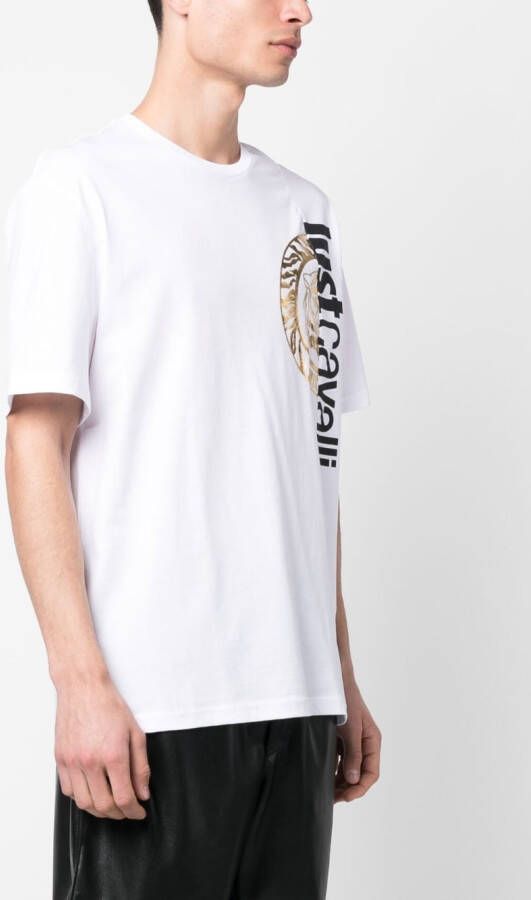 Just Cavalli T-shirt met logoprint Wit