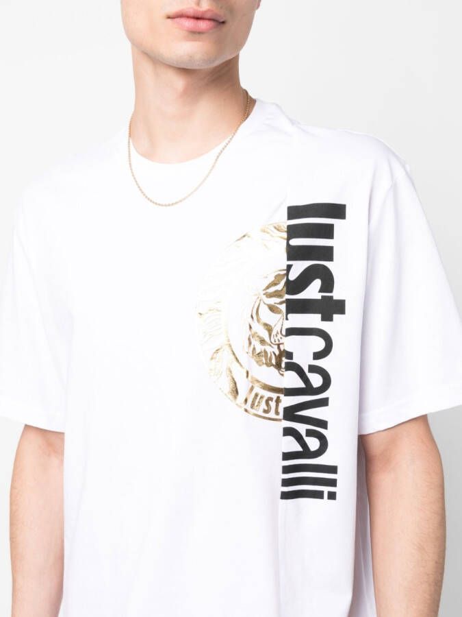 Just Cavalli T-shirt met logoprint Wit
