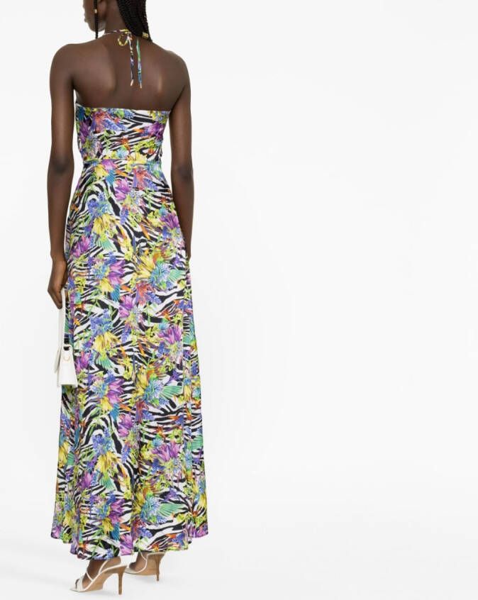Just Cavalli Maxi-jurk met bloemenprint Wit